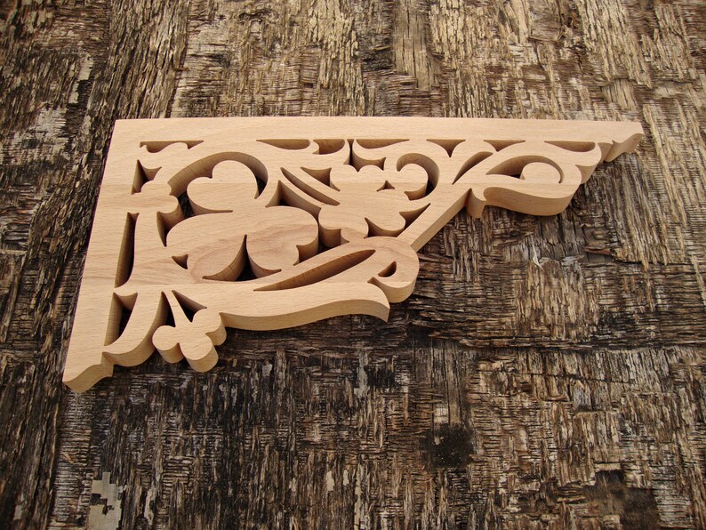 Rustic Corbel Victorian Decor Wooden Bracket Natural Etsy