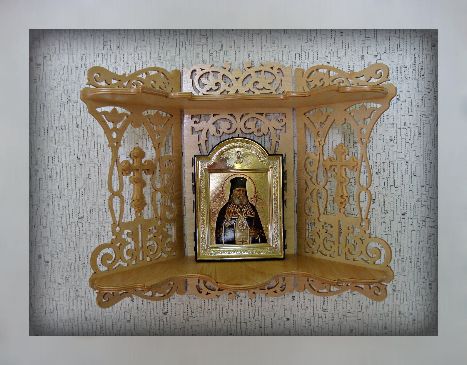 Home Altar Wooden Shelf for Icons Christian Altar Carved Shelf Etsy