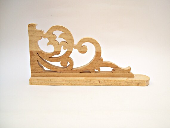 Wooden Shelf Brackets Wood Corbels Victorian Handmade Etsy