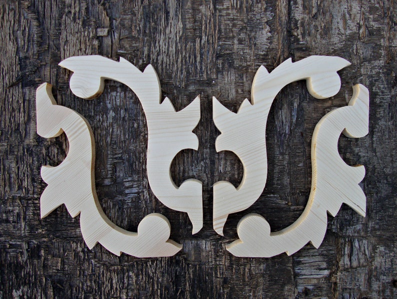 Victorian Screen Door Brackets Wooden Corbels Fretwork Gingerbread Rustic Decor Set Of 4
