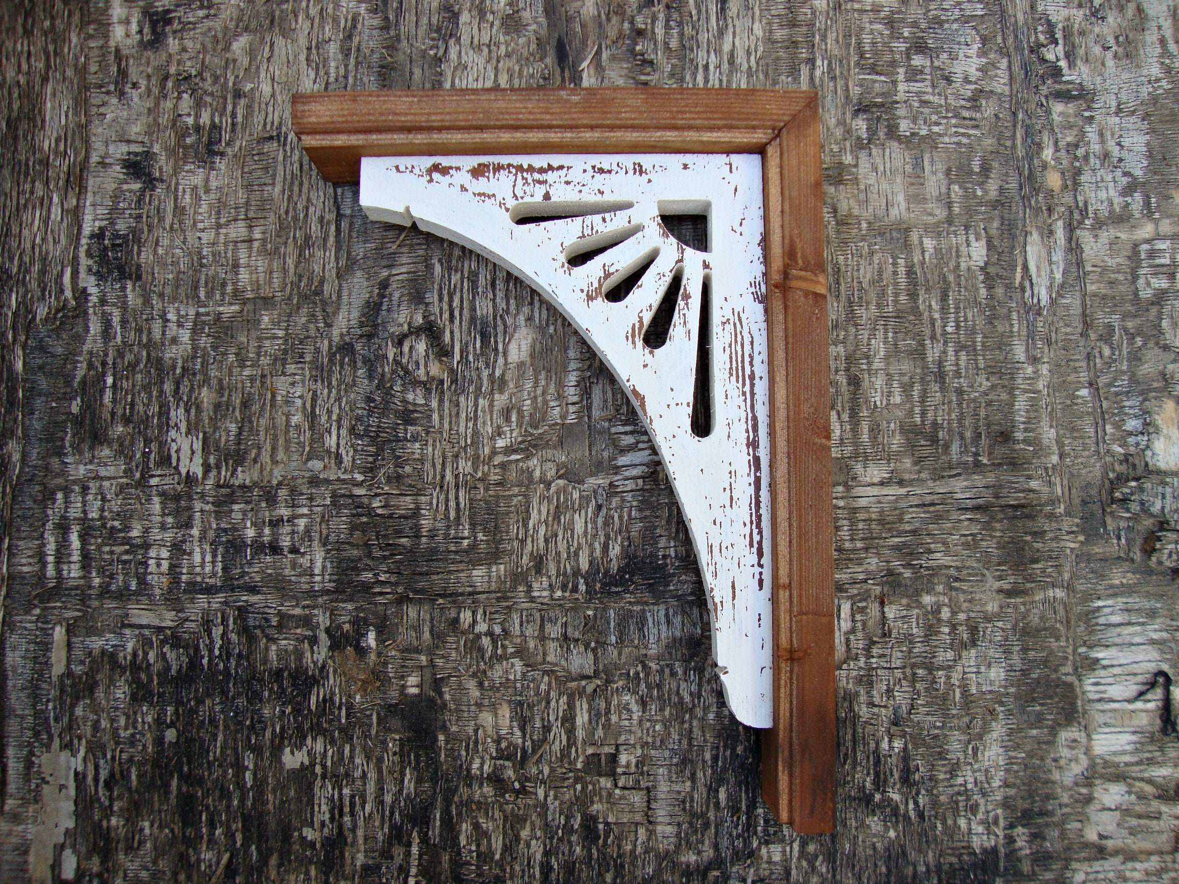 Rustic Corbel White Farmhouse Shabby Chic Shelf Bracket Decor Etsy