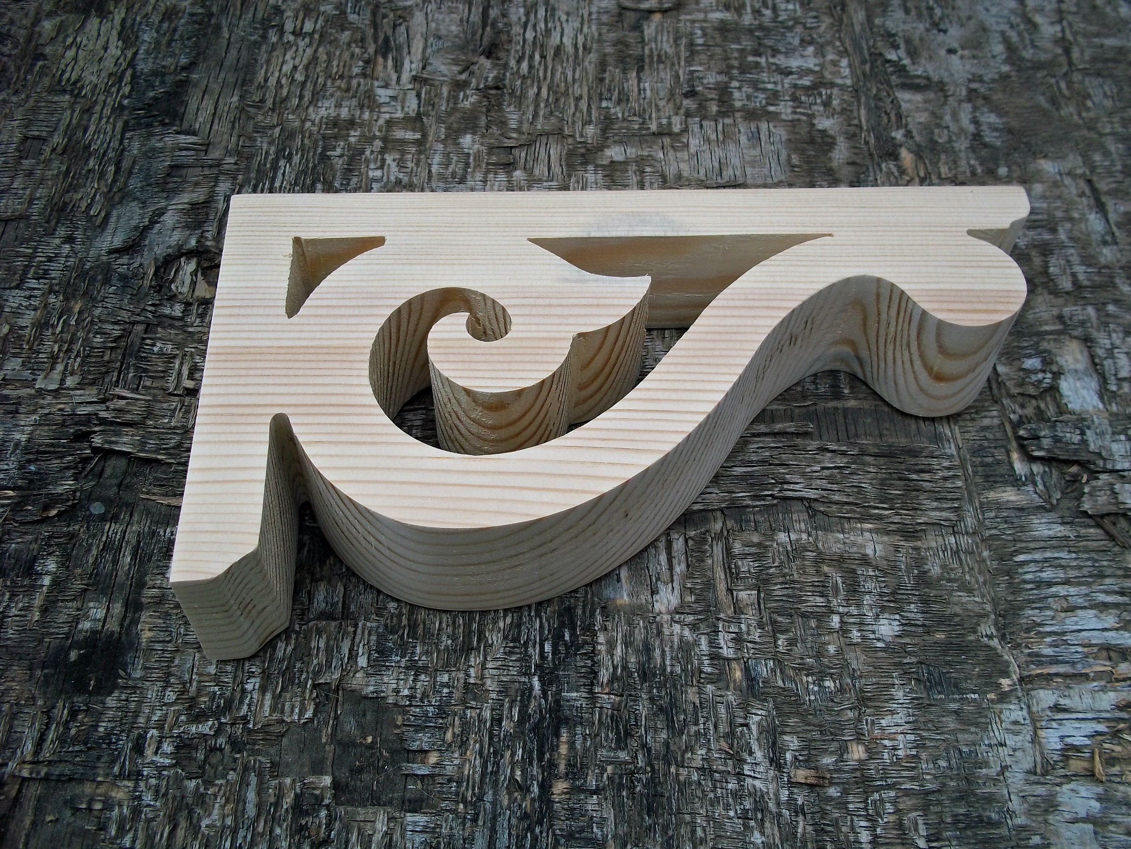 Rustic Decor Wood Shelf Bracket Victorian Decor Natural Etsy