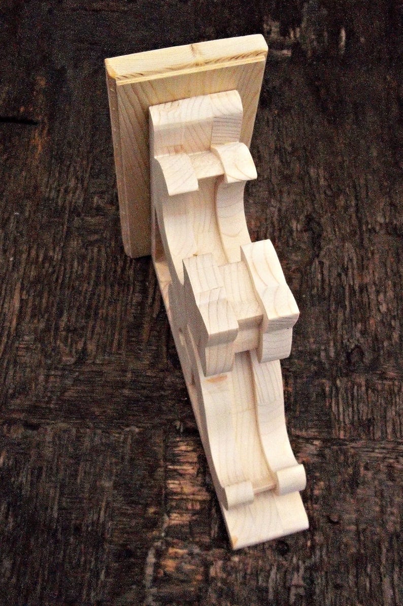 Victorian Shelf Bracket Wooden Natural Farmhouse Home Decor Etsy