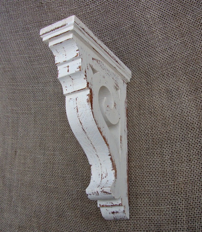 Corbel Farmhouse Decor Wooden Shelf Brackets Shabby Chic Etsy