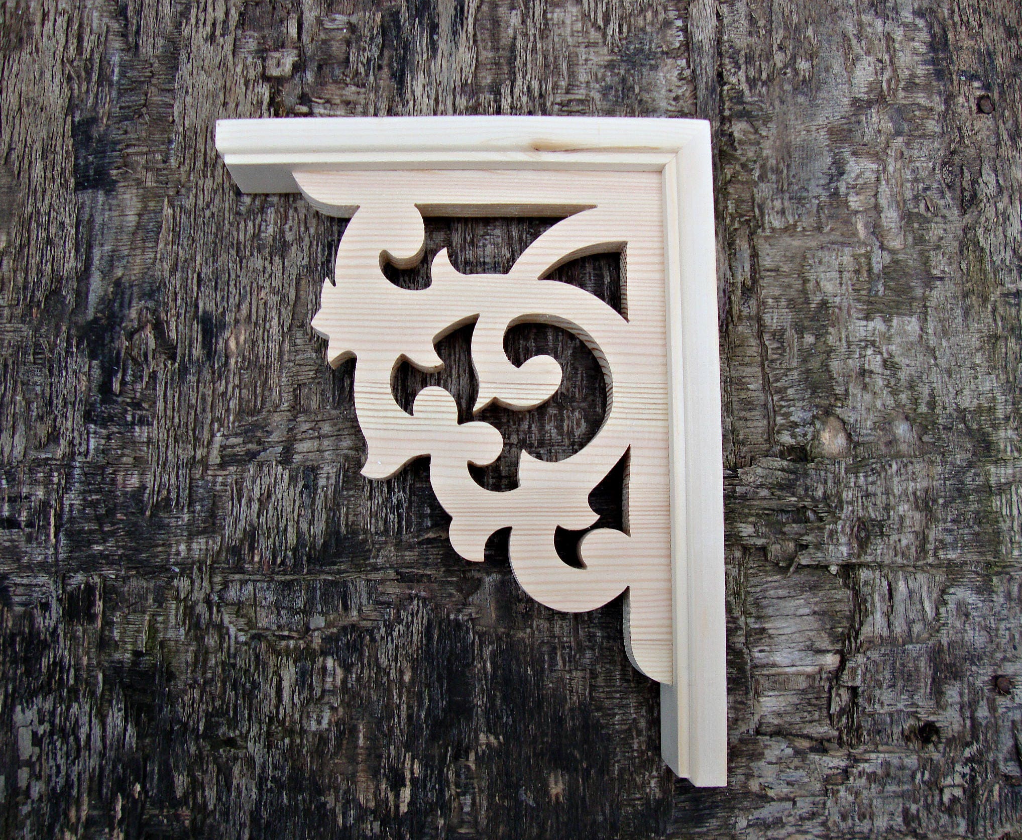 Farmhouse Decor Victorian Shelf Bracket Wood Corbels Rustic Etsy