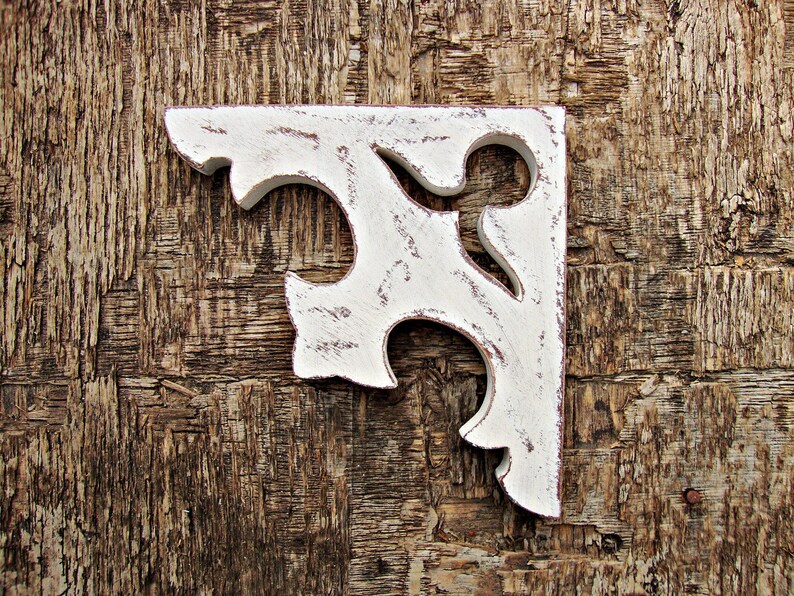 Farmhouse Decor Shabby Chic Victorian Wooden Corbel Brackets Etsy