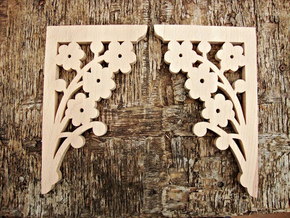 Farmhouse Decor Victorian Wooden Corbels Wood Screen Door Etsy