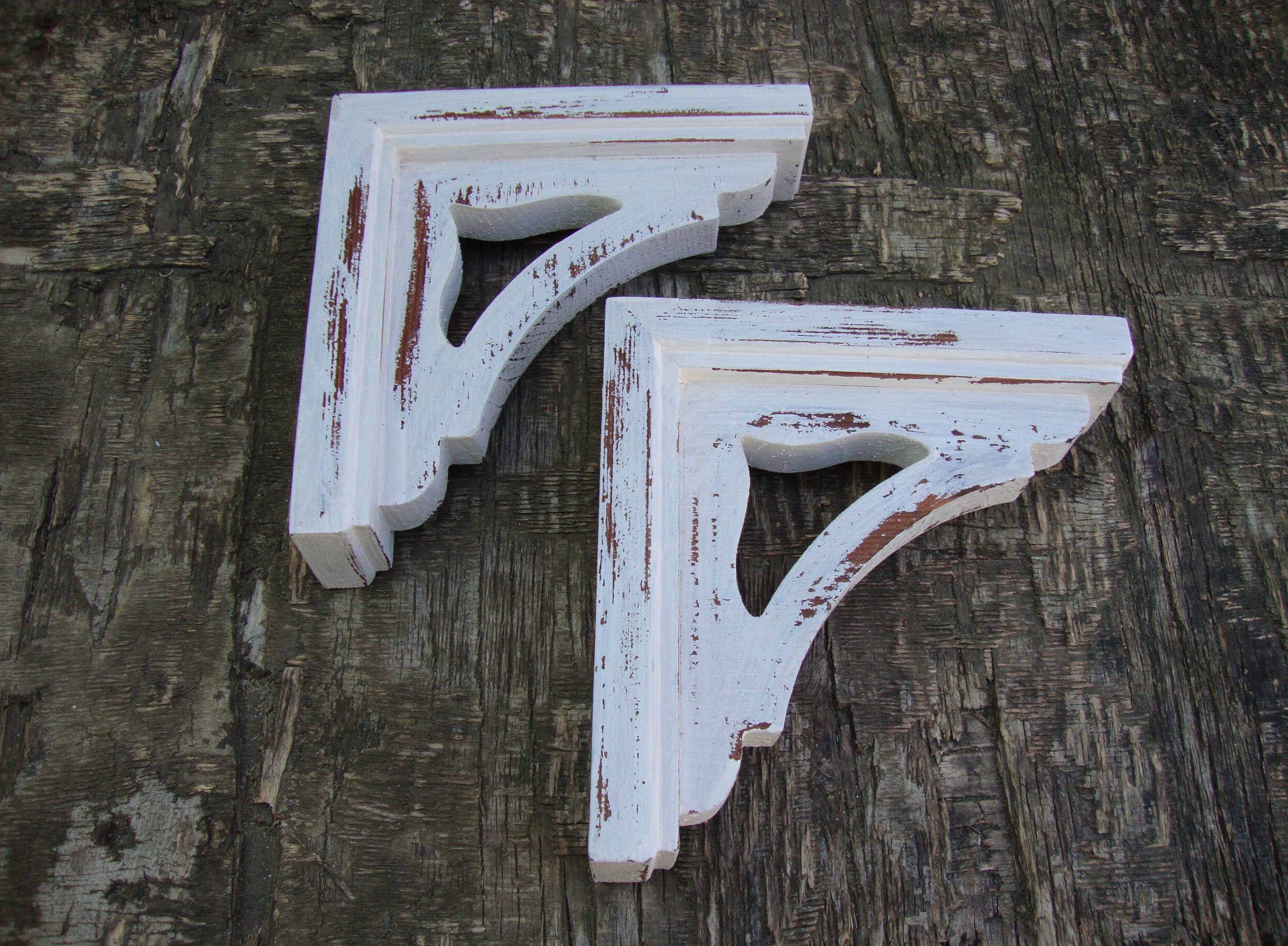 Farmhouse Decor Antique Wooden Shelf Brackets Victorian Wooden Etsy