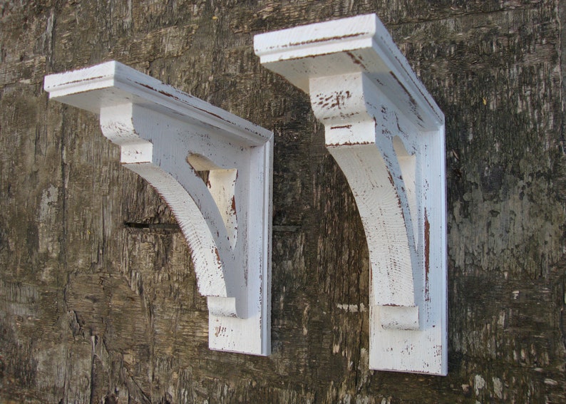 Farmhouse Decor Antique Wooden Shelf Brackets Victorian Wooden Etsy