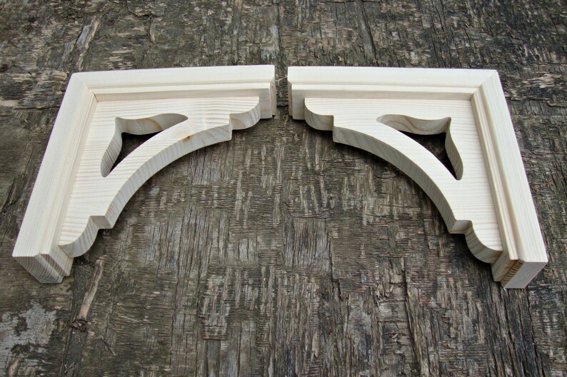 Victorian Wooden Rustic Corbels Set of 2 Etsy