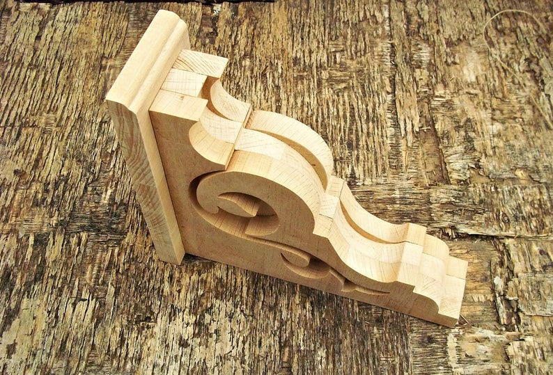 Victorian Wooden Shelf Bracket Rustic Wood Corbel Farmhouse Etsy