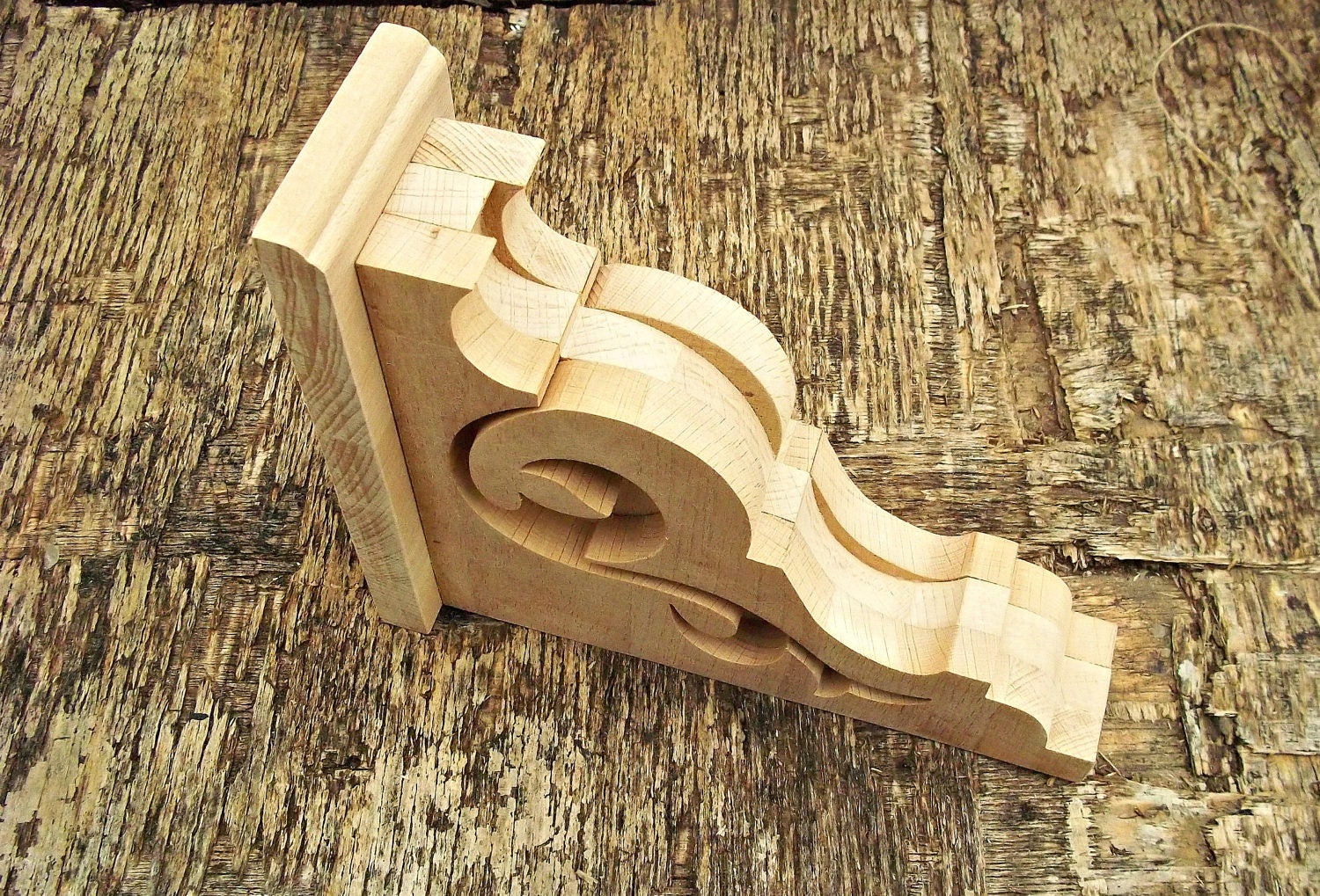 Victorian Wooden Shelf Bracket Rustic Wood Corbel Farmhouse Etsy