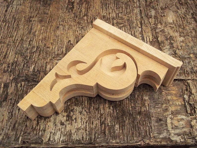 Victorian Wooden Shelf Bracket Rustic Wood Corbel Farmhouse Etsy