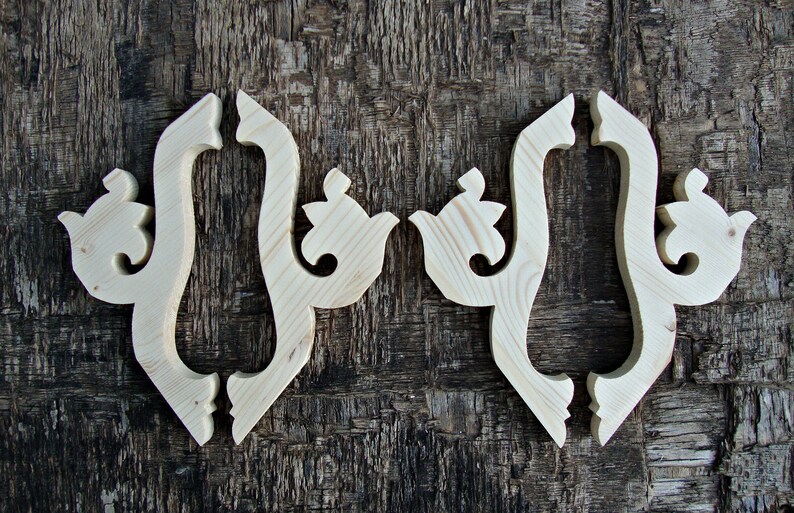Victorian Screen Door Bracket Wood Corbels Set of 4 Etsy