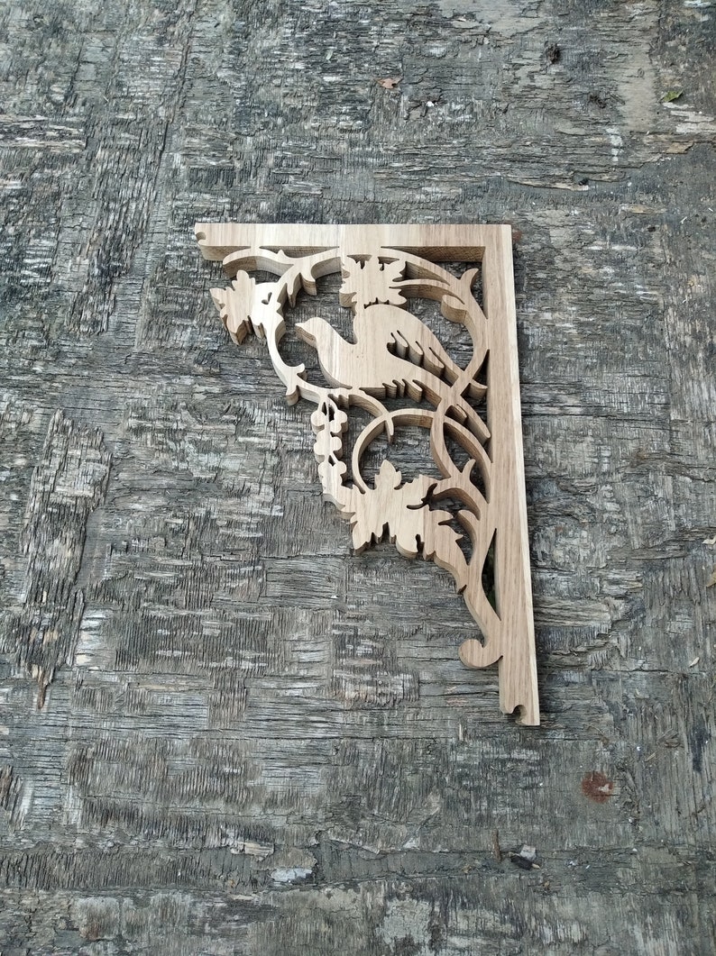 Rustic Farmhouse Decor Screen Door Bracket Wooden Corbel Wood Etsy