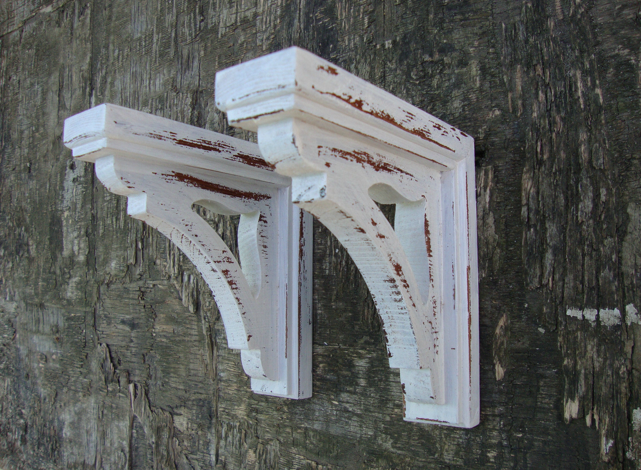 Farmhouse Decor Antique Wooden Shelf Brackets Victorian Wooden Etsy