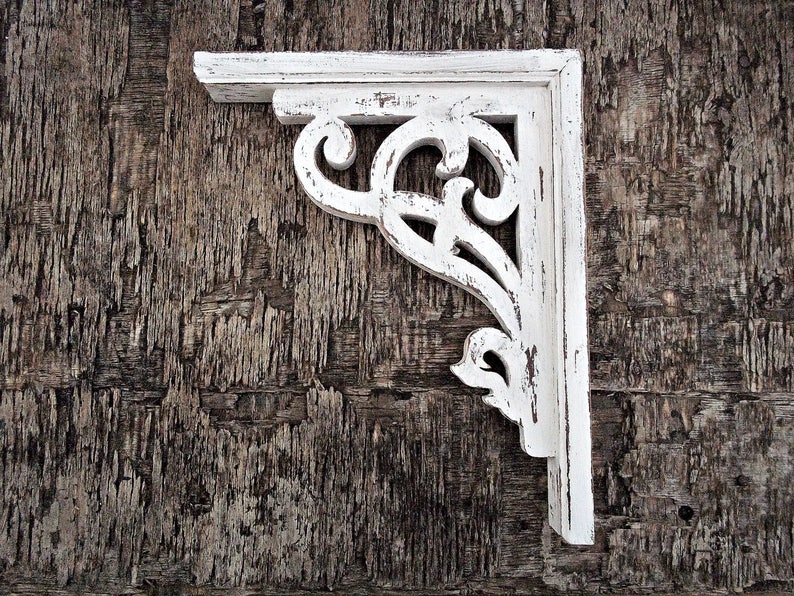 Shabby Chic Corbel Victorian Wooden Shelf Brackets Home decor Etsy