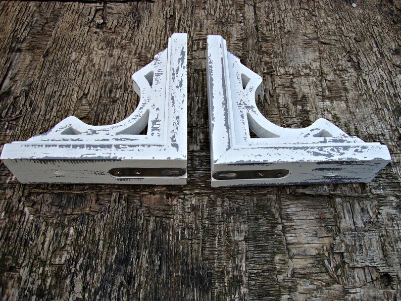 Farmhouse Decor Shabby Chic Shelf Brackets Rustic Corbels Etsy