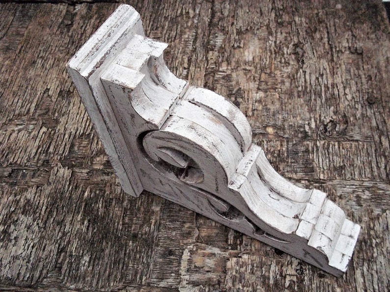 Victorian Wooden Shelf Bracket Shabby Chic Farmhouse Decor Etsy