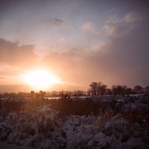 Snowy Sunset