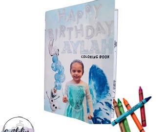 Frozen Inspired Custom Coloring Book, Birthday Party Favor