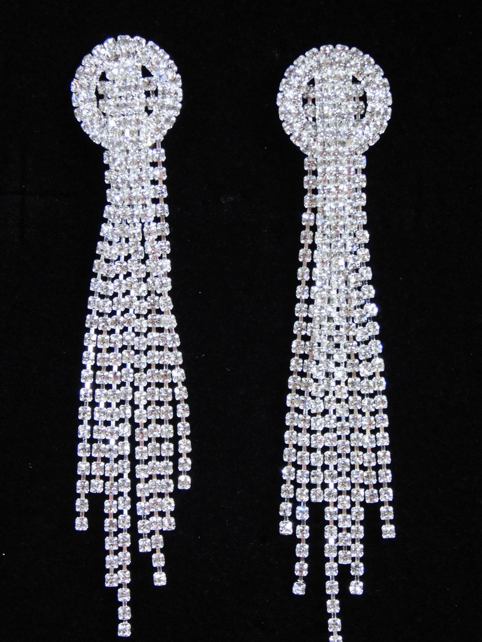 Silver Clear Rhinestone Crystal Bridal Chandelier Party | Etsy