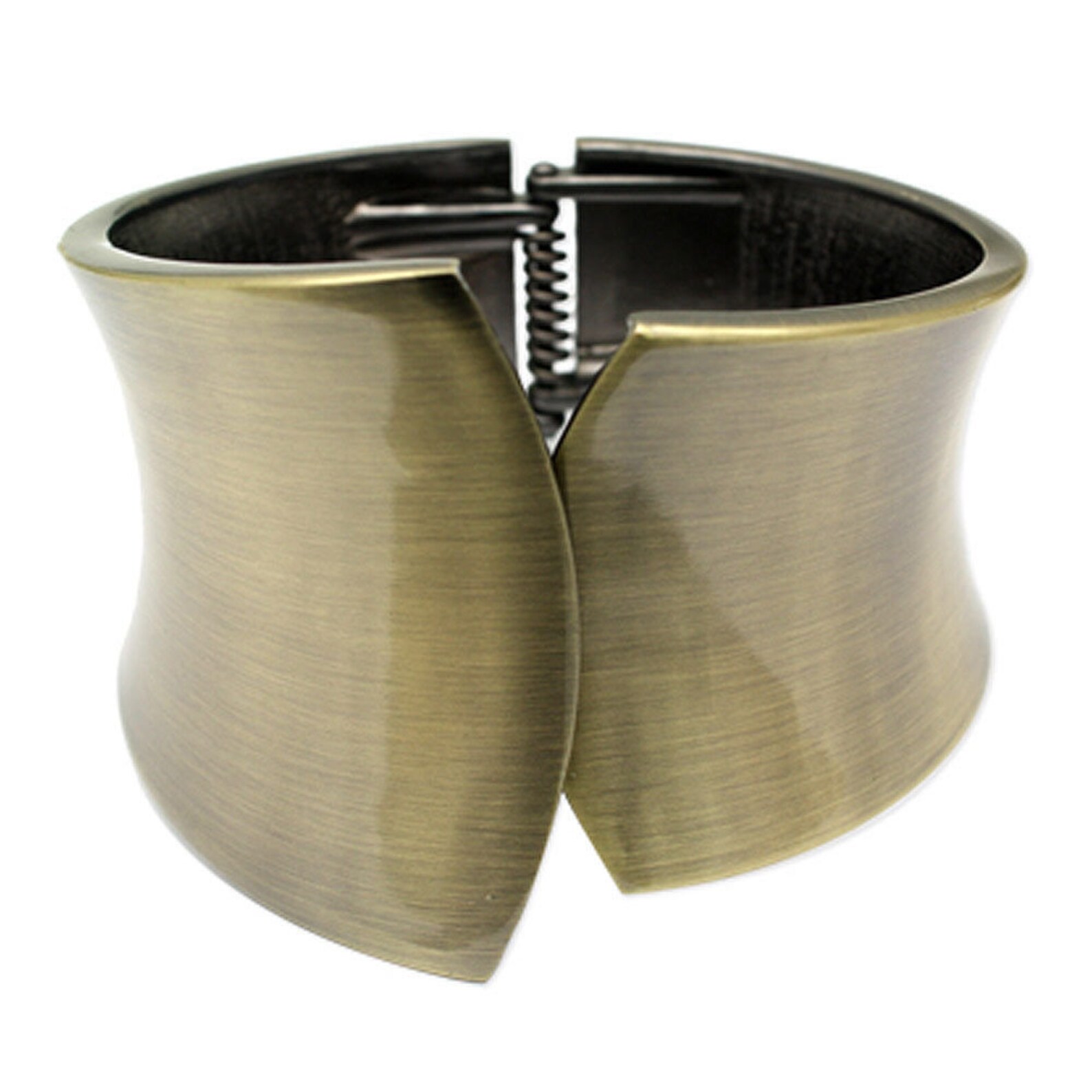 Chunky Metal Brass Color Hinge Cuff Bangle Bracelet Fashion Etsy