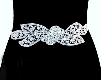 Wedding Dress Belt Rhinestones Wedding Belt Sashes/Crystal Bridal Sash, Bridal Silver Belt, Wedding Dress Belt & accessories