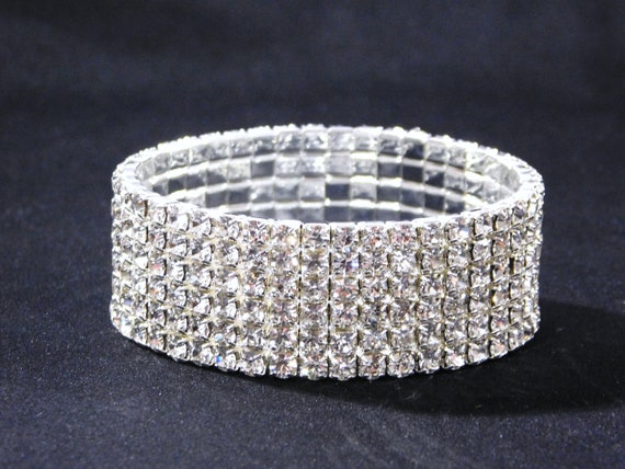 Silver 2024 rhinestone bracelet