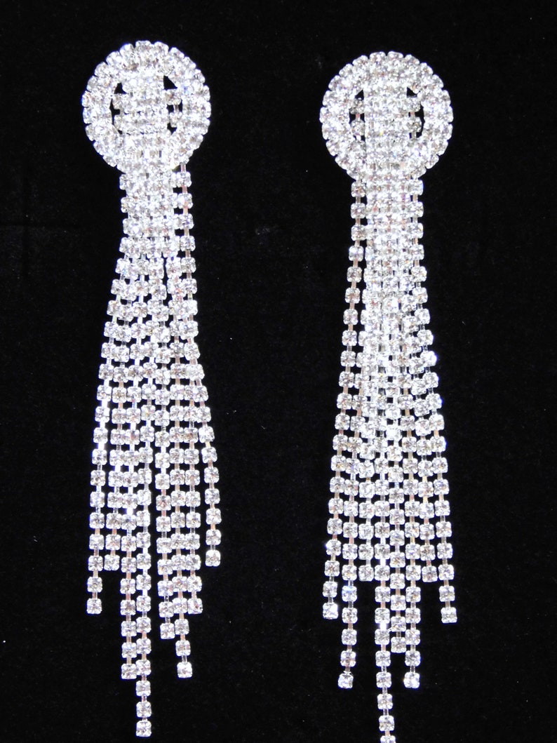 Silver Clear Rhinestone Crystal Bridal Chandelier Party - Etsy