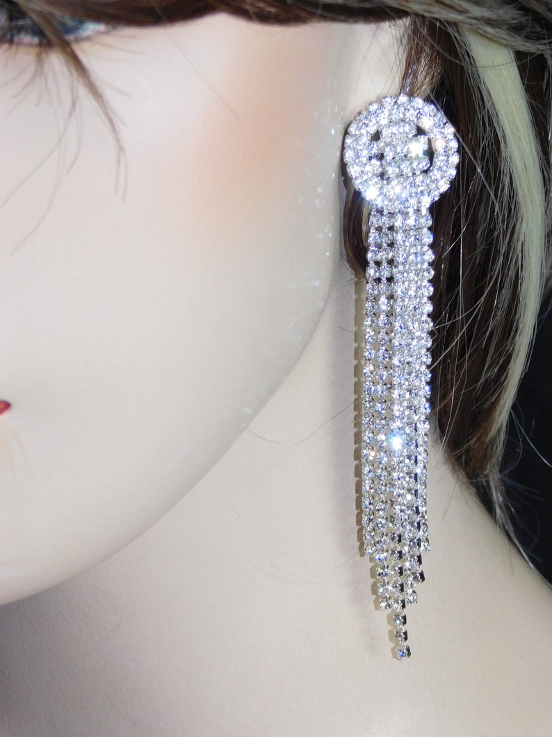 Silver Clear Rhinestone Crystal Bridal Chandelier Party - Etsy