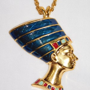 Egyptian Queen Jewelry Necklaces Pendant Necklaces Nefertiti Head Pendant