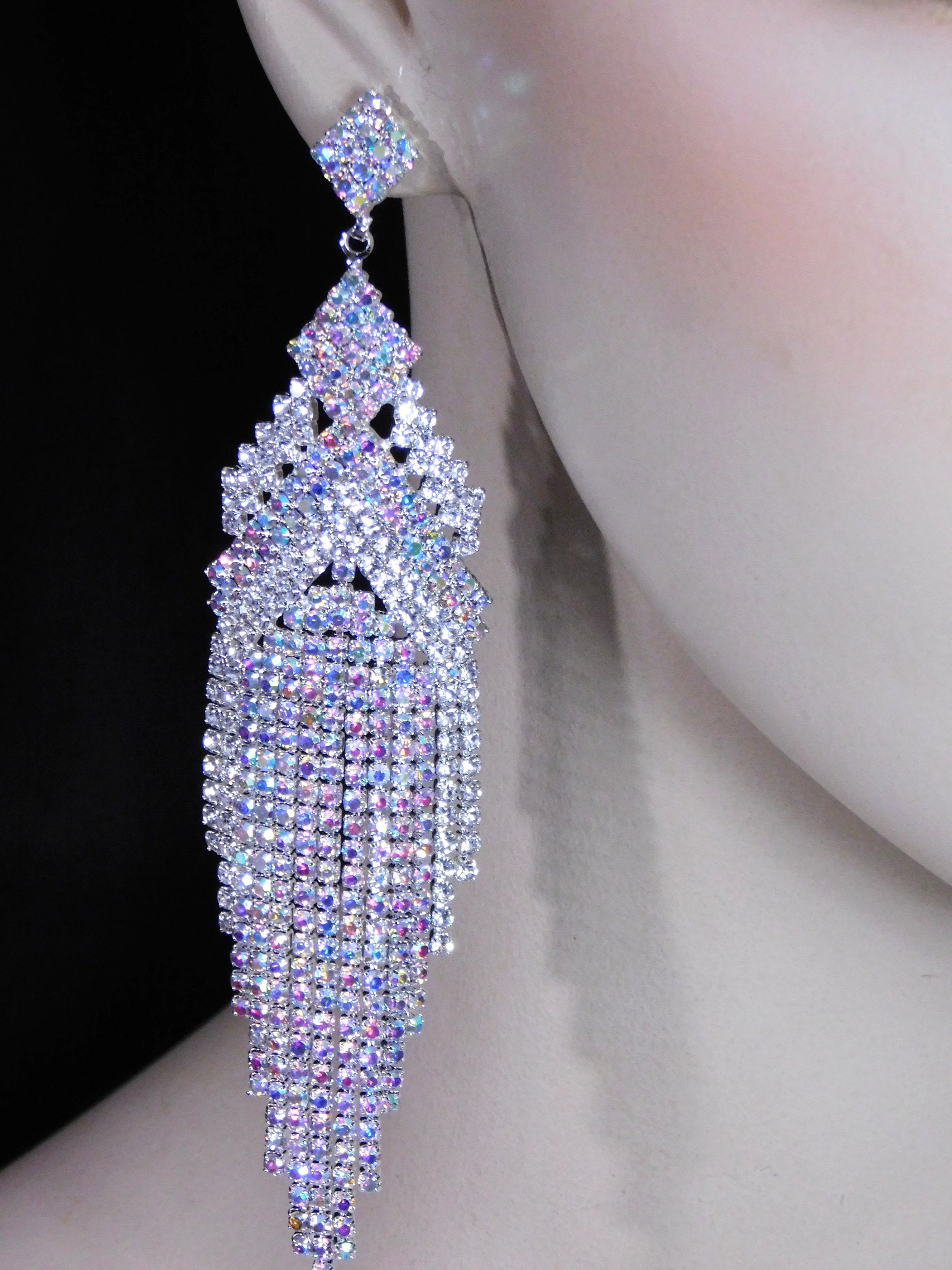 Rhinestone Handmade Casting Rhinestone Tiara Silver-AB