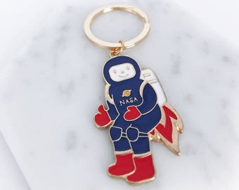 Astronaut keychain; astronaut goods; astronaut accessories; space keychain; Saturn keychain; outer space; galaxy keychain