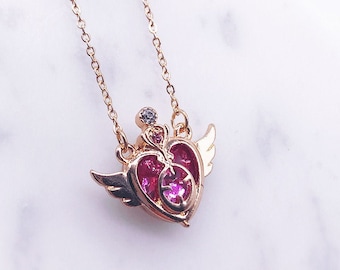 Sailor Moon necklace; Sailor Moon accessories; Sailor Moon; Anime; Japanese cartoon; Princess necklace; shiny crystal; Crystal necklace