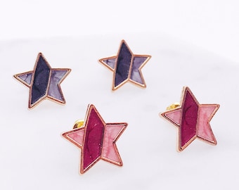 Star earrings; galaxy earrings; space earrings; space pierces;  star accessories; galaxy; simple stud