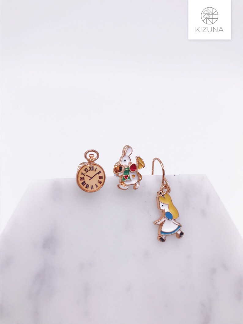 Alice in wonderland earrings; Snow white Earrings; Red Riding Hood earrings; Mix /& Match; Set earrings; Set pierces