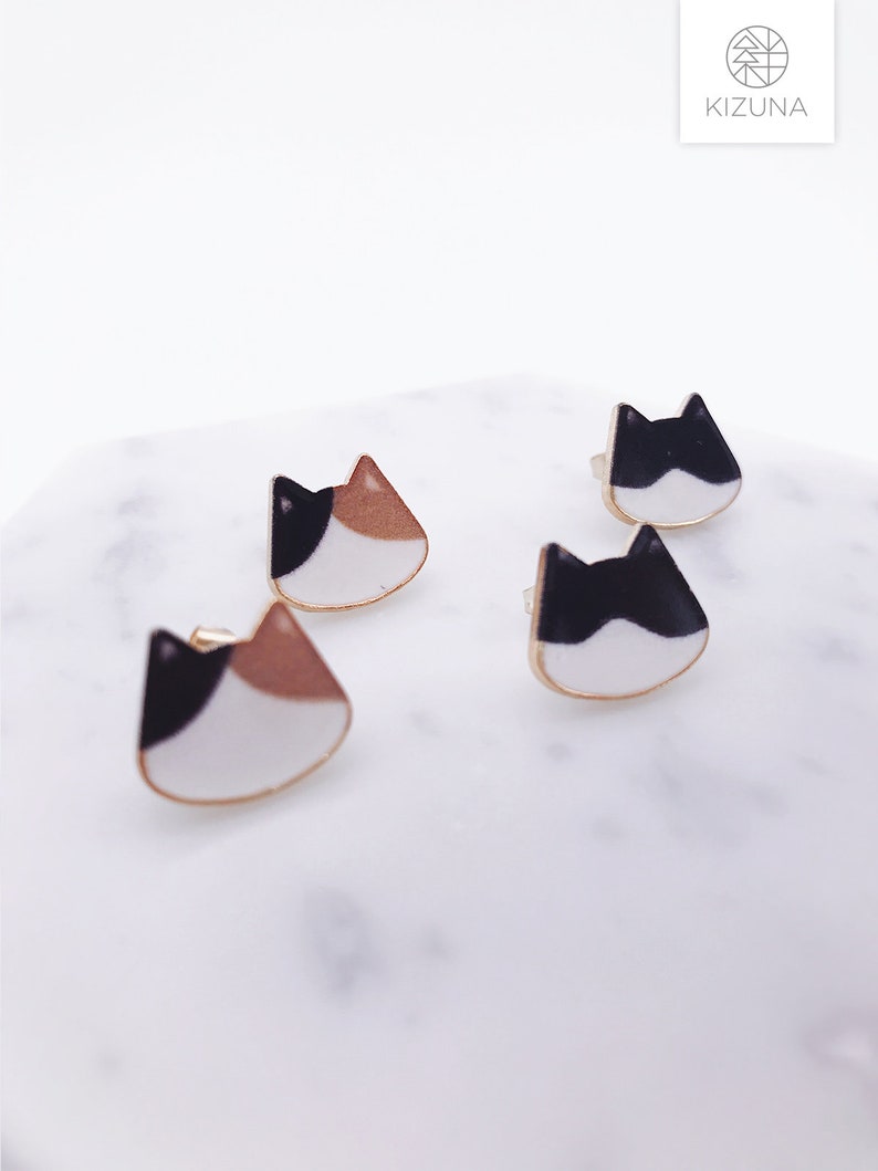 Cat earrings cat pierce meow cat lover cat cats accessories image 4