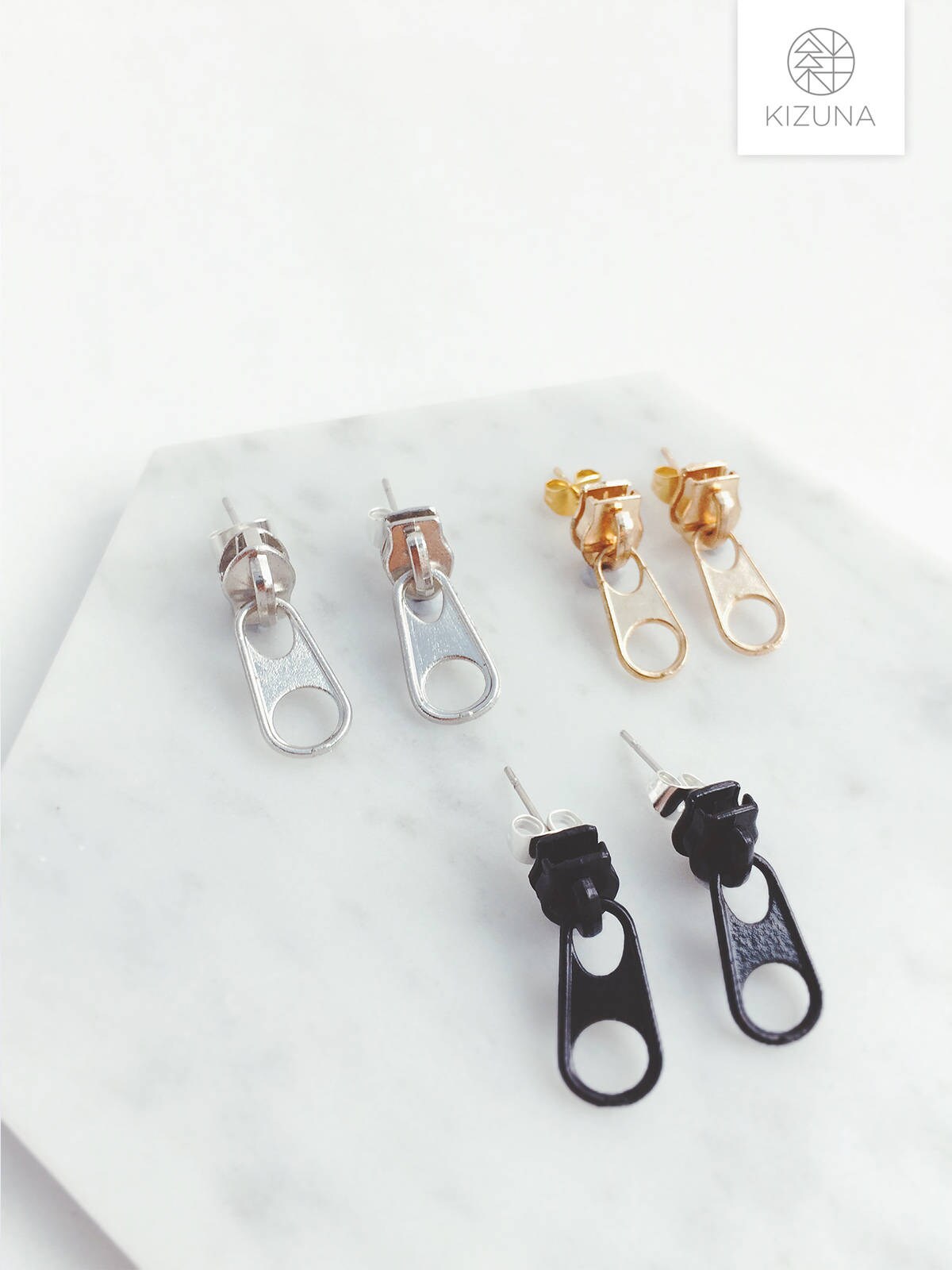 Zipper Earrings Zipper Pierces Zipper Parts Fun Earrings Zippers