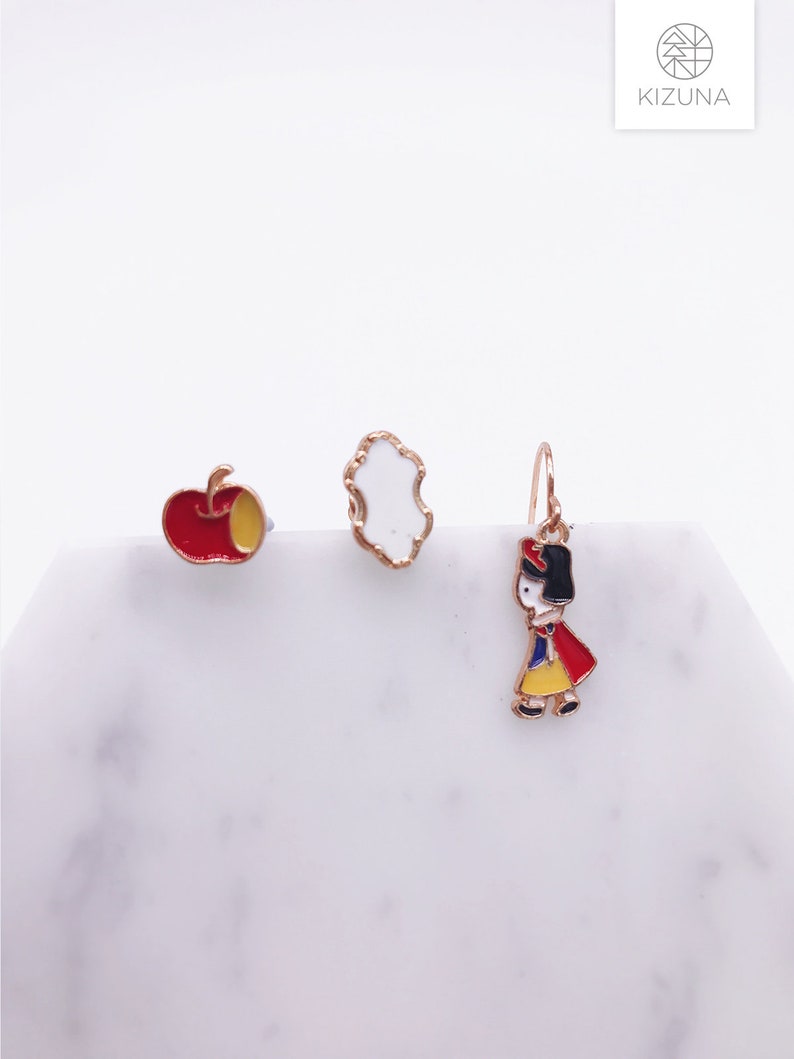 Alice in wonderland earrings; Snow white Earrings; Red Riding Hood earrings; Mix /& Match; Set earrings; Set pierces