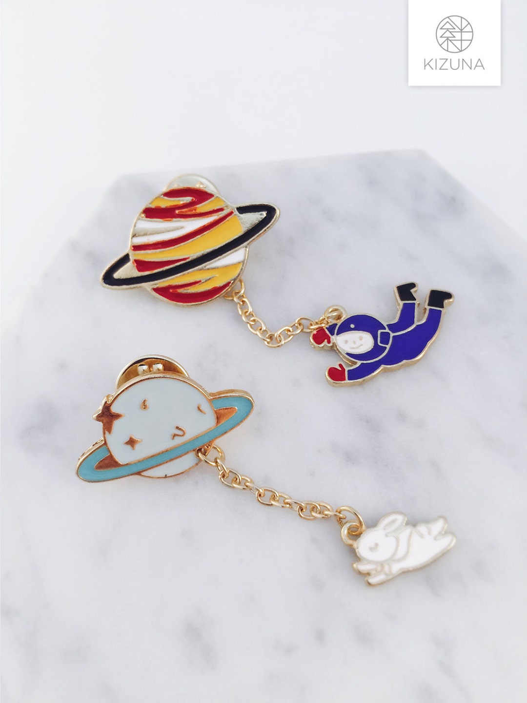 Astronaut Pin, Rabbit Pin, Fly Me to Space - Etsy