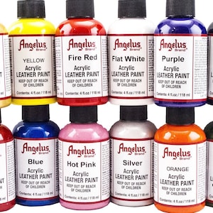 Angelus Pearlescent Paint Sterling Silver / 1oz and 4oz Bottles / Metallic  Leather Paint 