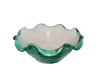 STANGL Terra Rose Green #1919 7" Ceramic Pottery Bowl