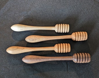 Amish-Made Wooden Honey Dipper | Oak, Cherry, Walnut, Maple | Handcrafted in Apple Creek, Ohio | Eco-Friendly & Free Shipping