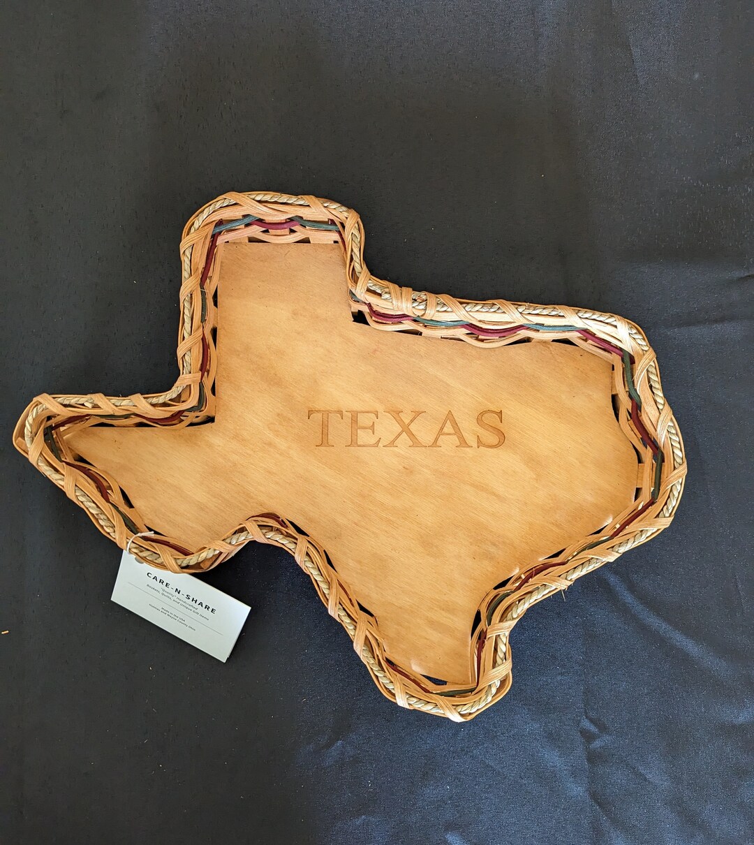 Amish Hand Woven Stateshaped Basket, Customizable, Ecofriendly