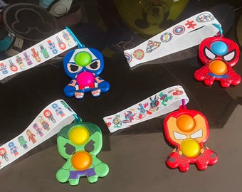 5 Piezas Fidget Toys Pop It Marvel Top Superheroes Antiestré 5 Piezas Fidget Toys Pop It Marvel Top Superheroes Antiestré