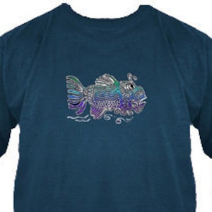 Jerry Garcia Art Long Sleeve T-shirt- Fish
