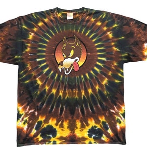 Jerry Garcia Wolf- Tie Dyed T-Shirt