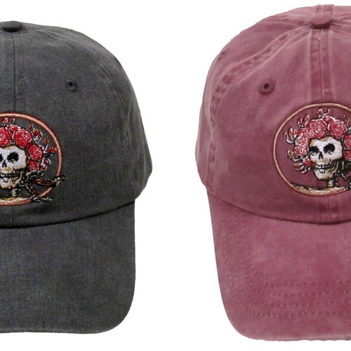 troon kleinhandel Sinds Grateful Dead Hat Skull and Roses Embroidered Baseball Cap/ - Etsy