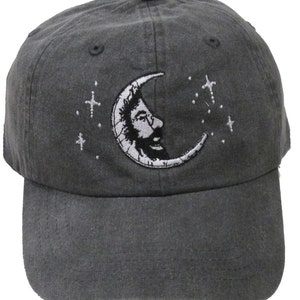 Jerry Garcia Hat -Jerry Moon Base ball Cap, Grateful Deads Jerry Garcia in the moon embroidered dad hat